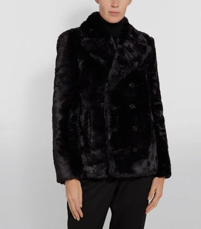 Shop Saint Laurent Faux Fur Coat