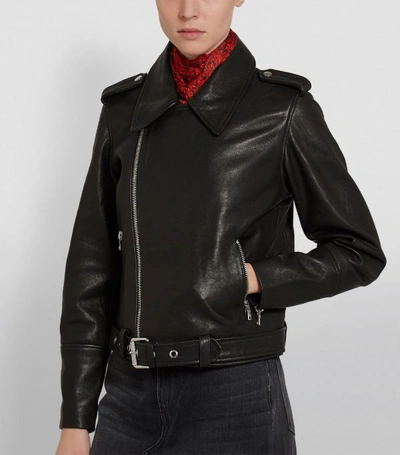 Shop J Brand Belted Maysen Leather Jacket