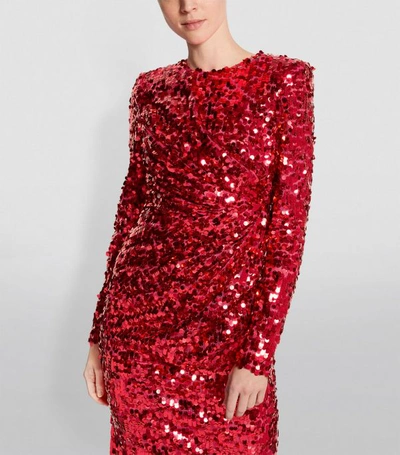 Shop Dolce & Gabbana Sequin Midi Dress