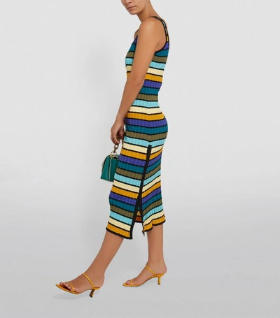 Shop Solid & Striped Knit Midi Dress