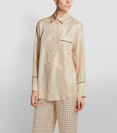 Shop Asceno The Milan Silk Pyjama Top