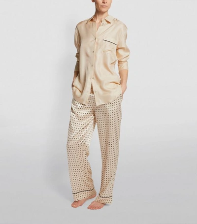 Shop Asceno The Milan Silk Pyjama Top