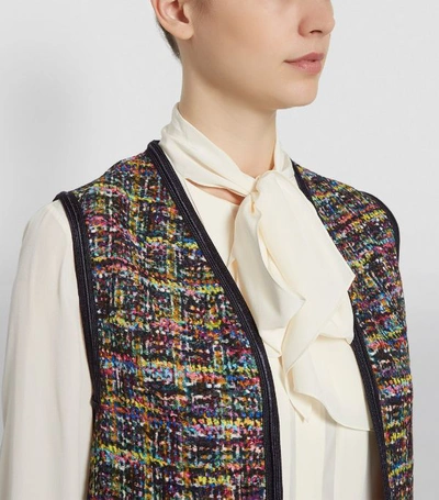 Shop Etro Tweed Gilet