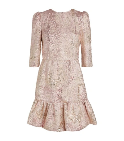 Shop Dolce & Gabbana Jacquard Mini Dress