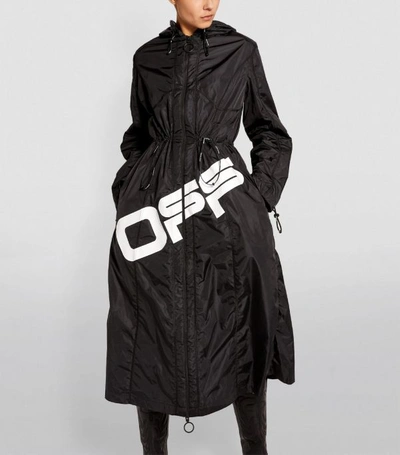 Shop Off-white Logo Coulisse Raincoat
