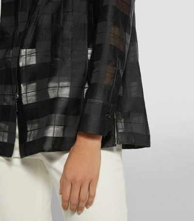 Shop Akris Cotton-silk Check Blouse