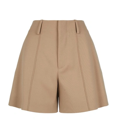 Shop Chloé Wool-blend Shorts