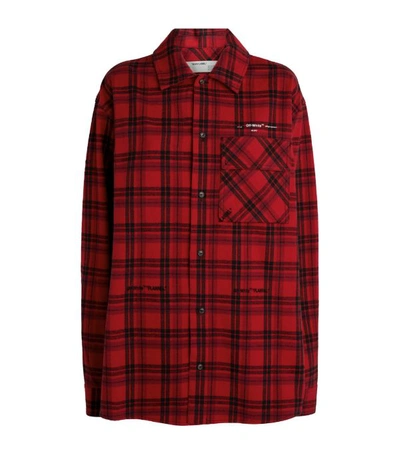 Shop Off-white Oversized Flannel Check Shirt