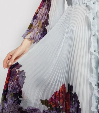 Shop Valentino Printed Chiffon Evening Dress