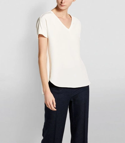 Shop Kiton Cotton V-neck T-shirt