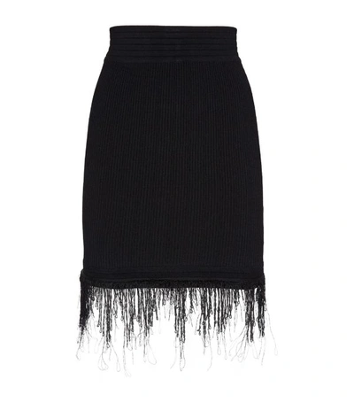 Shop Balmain Fringed Skirt