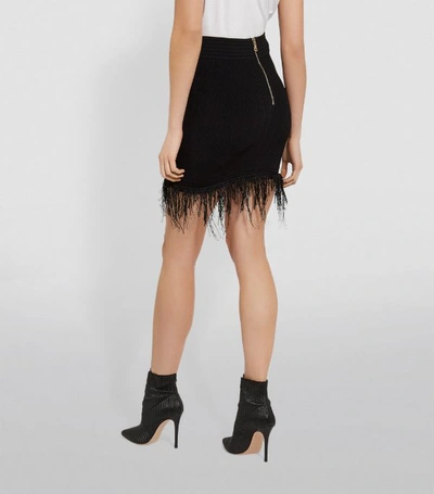 Shop Balmain Fringed Skirt