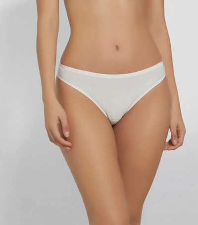 Shop Chantelle Softstretch Thong In Ivory