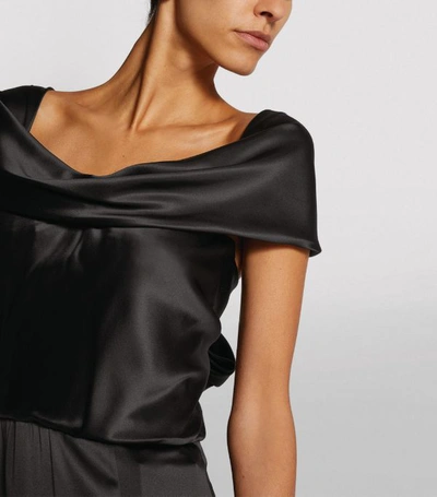 Shop Dolce & Gabbana Draped Silk Gown