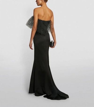 Shop Alexis Mabille Voile Overlay Strapless Gown