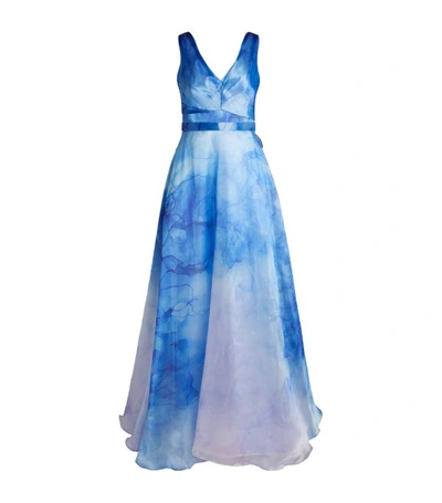 Shop Marchesa Notte Watercolour Organza Gown