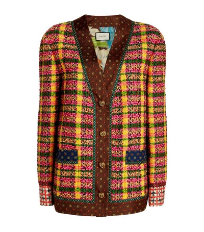 Shop Gucci Check Tweed Jacket