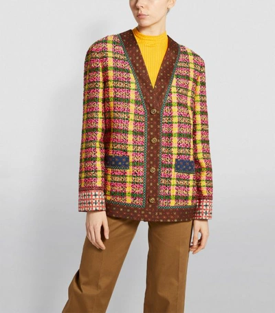 Shop Gucci Check Tweed Jacket