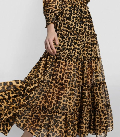 Shop Misa Aydeniz Leopard Print Maxi Dress