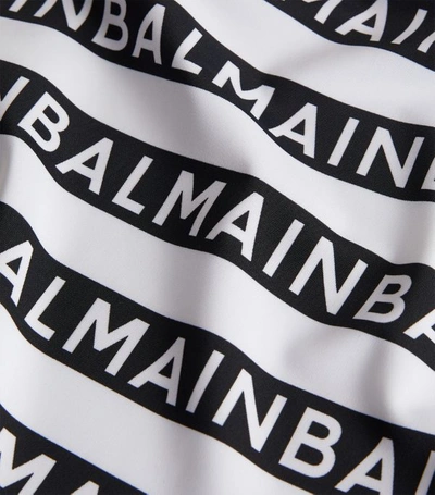 Shop Balmain Logo Stripe Bikini