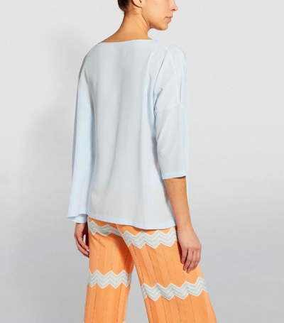 Shop M Missoni Silk Batwing Top