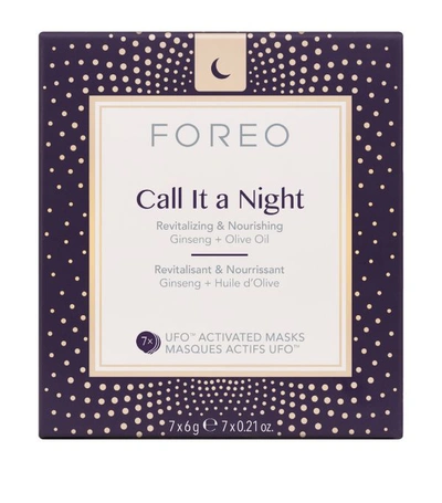 Shop Foreo Ufo-activated Call It A Night Face Mask (pack Of 7) In White