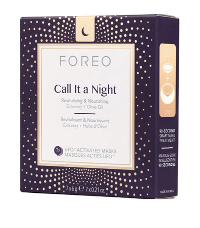 Shop Foreo Ufo-activated Call It A Night Face Mask (pack Of 7) In White