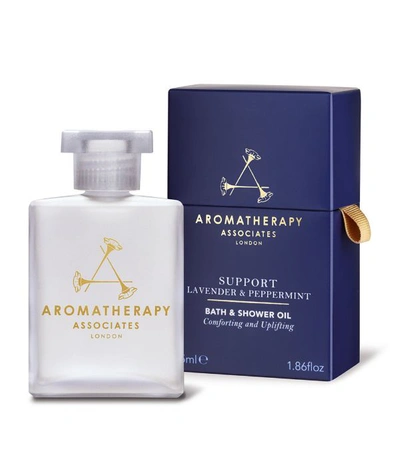 Shop Aromatherapy Associates Support Lavender & Peppermint Bath & Shower Oil (55ml) In Multi