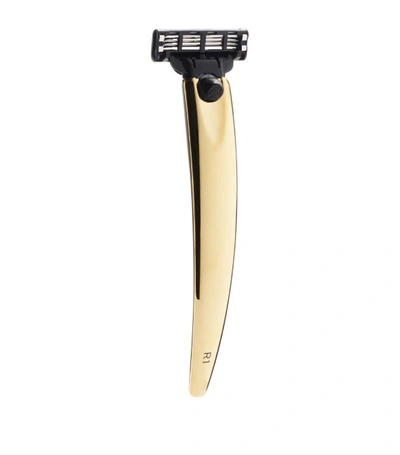 Shop Bolin Webb R1 Gold Razor And Stand Set In Multi