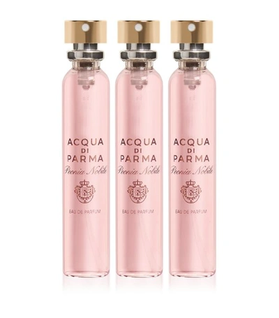 Shop Acqua Di Parma Peonia Nobile Eau De Parfum Spray Refill Set (20ml) In White