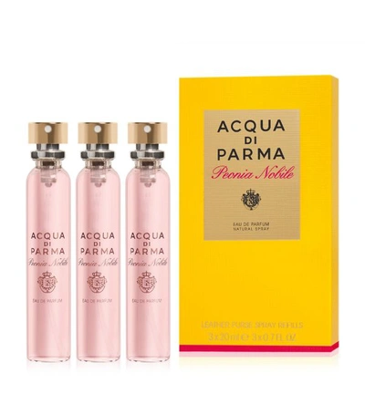 Shop Acqua Di Parma Peonia Nobile Eau De Parfum Spray Refill Set (20ml) In White