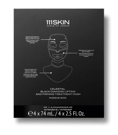 Shop 111skin Celestial Black Diamond Lifting And Firming Mask Pack Of 4 In White