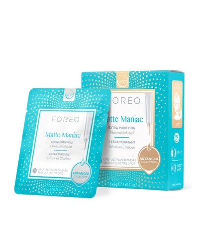 Shop Foreo Ufo-activated Advanced Collection Matte Maniac Face Mask (pack Of 6) In White