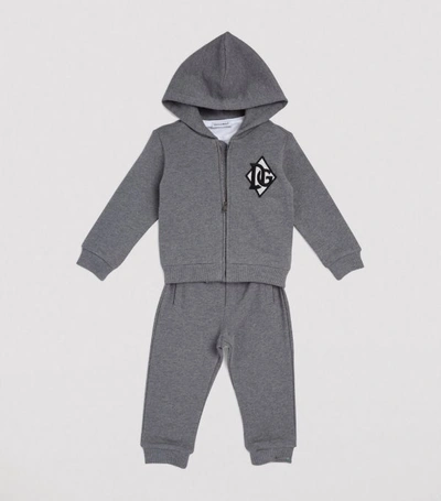 Shop Dolce & Gabbana Kids Logo Zip-up Hoodie