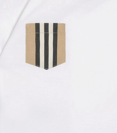 Shop Burberry Kids Icon Stripe Pocket T-shirt