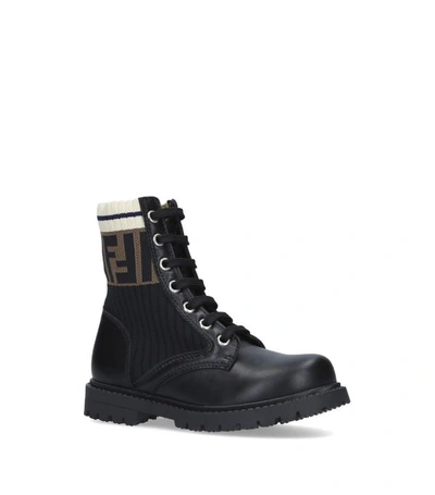 Shop Fendi Kids Monogram Boots