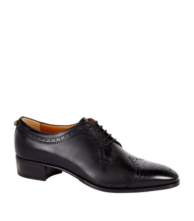 Shop Gucci Leather Thune Derby Shoes