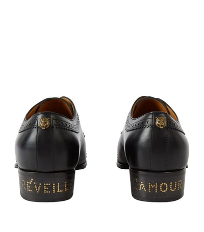 Shop Gucci Leather Thune Derby Shoes