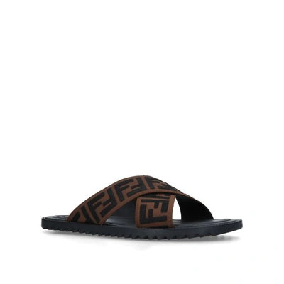 Shop Fendi Logo Reloaded Slides