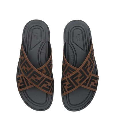 Shop Fendi Logo Reloaded Slides