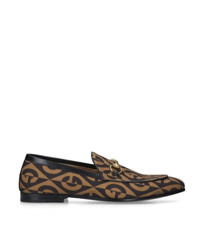 Shop Gucci Jordan G Rhombus Loafers