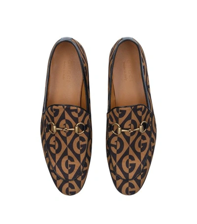 Shop Gucci Jordan G Rhombus Loafers