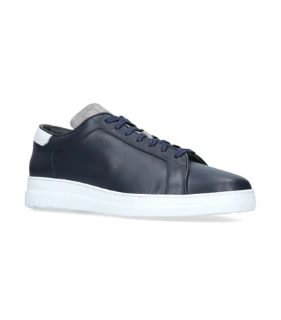 Shop Dunhill Leather Radial Sneakers