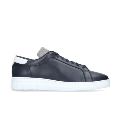 Shop Dunhill Leather Radial Sneakers