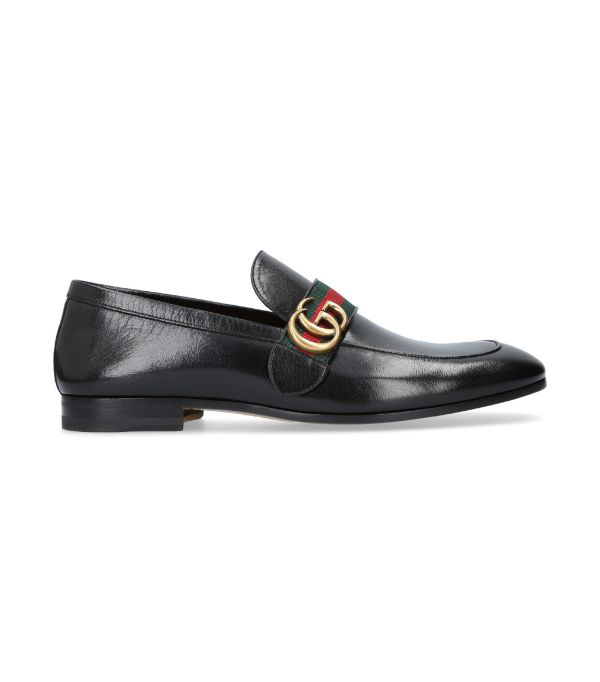 gucci donnie web leather loafer