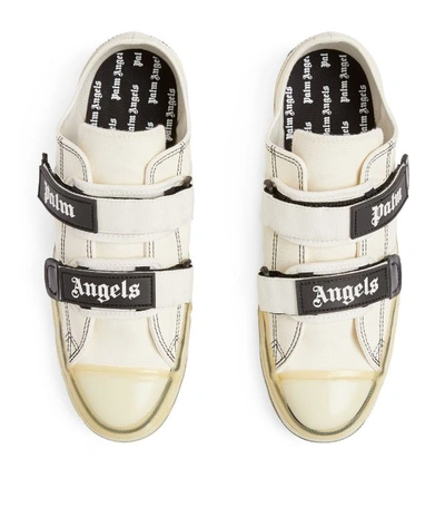 Shop Palm Angels Canvas Vulcanized Sneakers