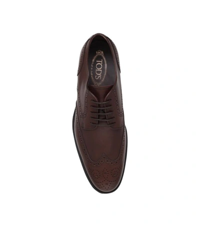 Shop Tod's Leather Derby Shoes