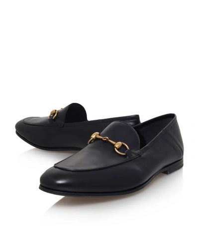 Shop Gucci Leather Horsebit Loafers