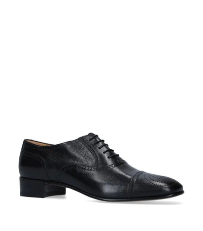 Shop Gucci Leather Dracma Derby Shoes