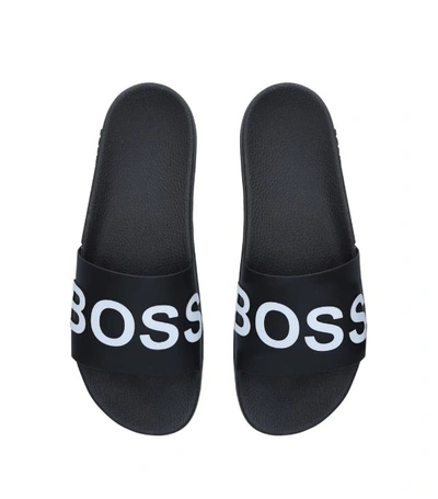 Shop Hugo Boss Boss Coral Logo Slides
